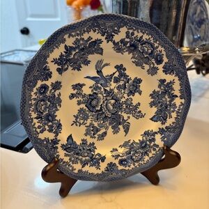 Classic Blue and White Floral Dinner Plate